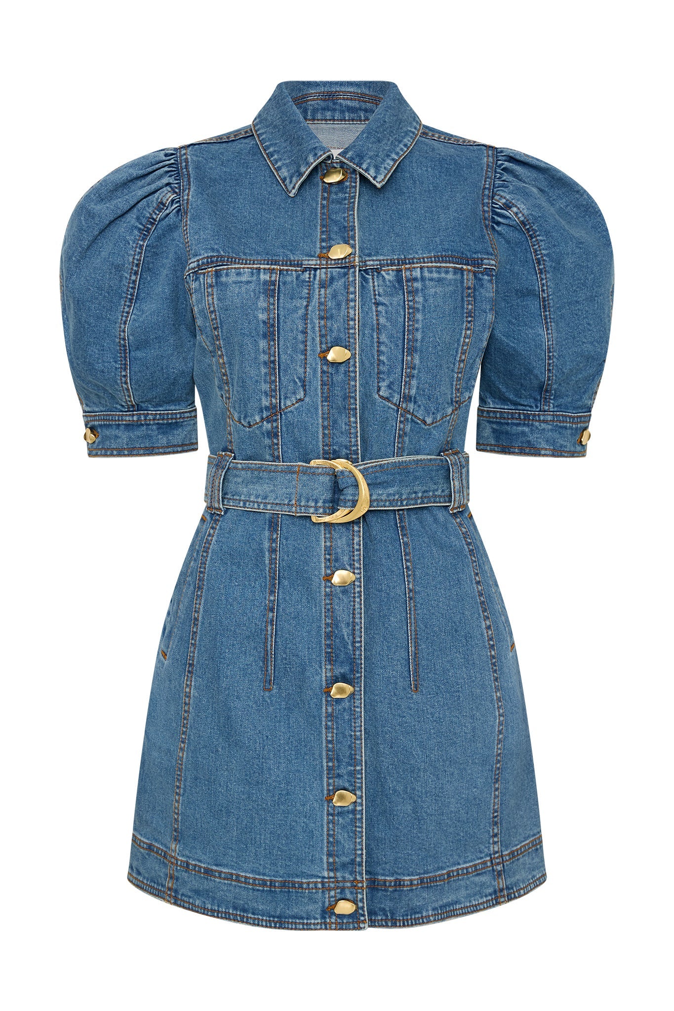 Adriana Puff Sleeve Mini Dress-90'S WASH / 4 Adriana Puff Sleeve Mini Dress-90'S WASH / 4