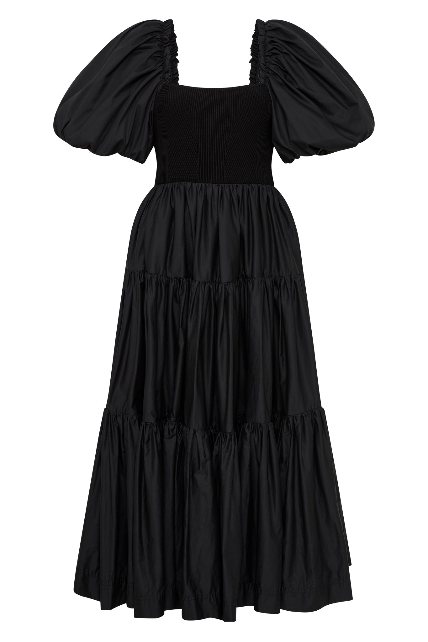 Casa Puff Sleeve Midi Dress | Black | Aje – Aje World