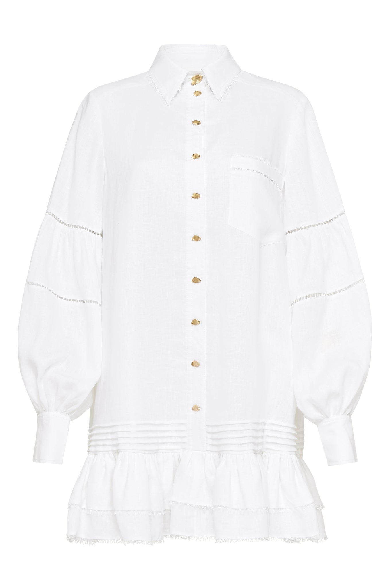aje lotus shirt dress Aje Lotus Shirt Mini Dress