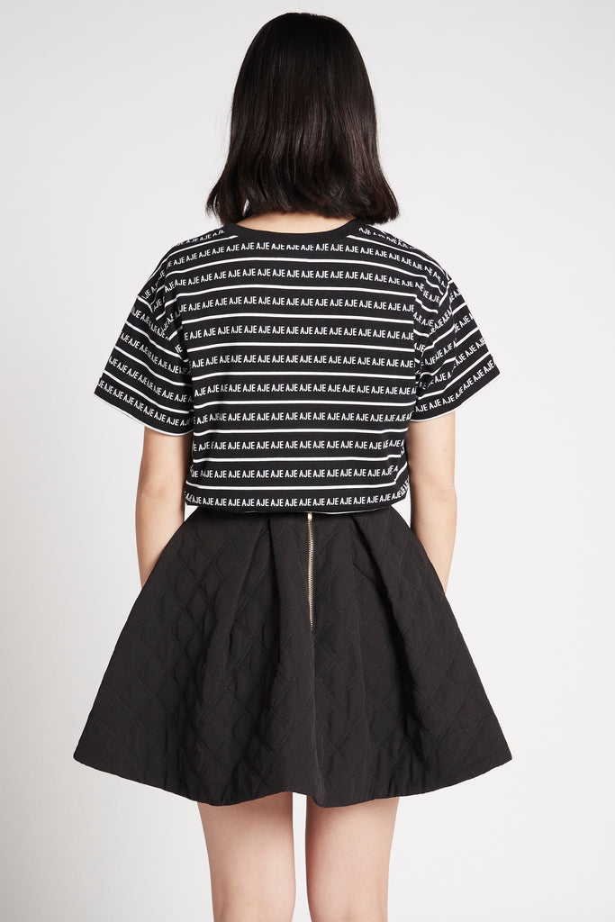 Promise Quilted Mini Skirt | Black | Aje – Aje World