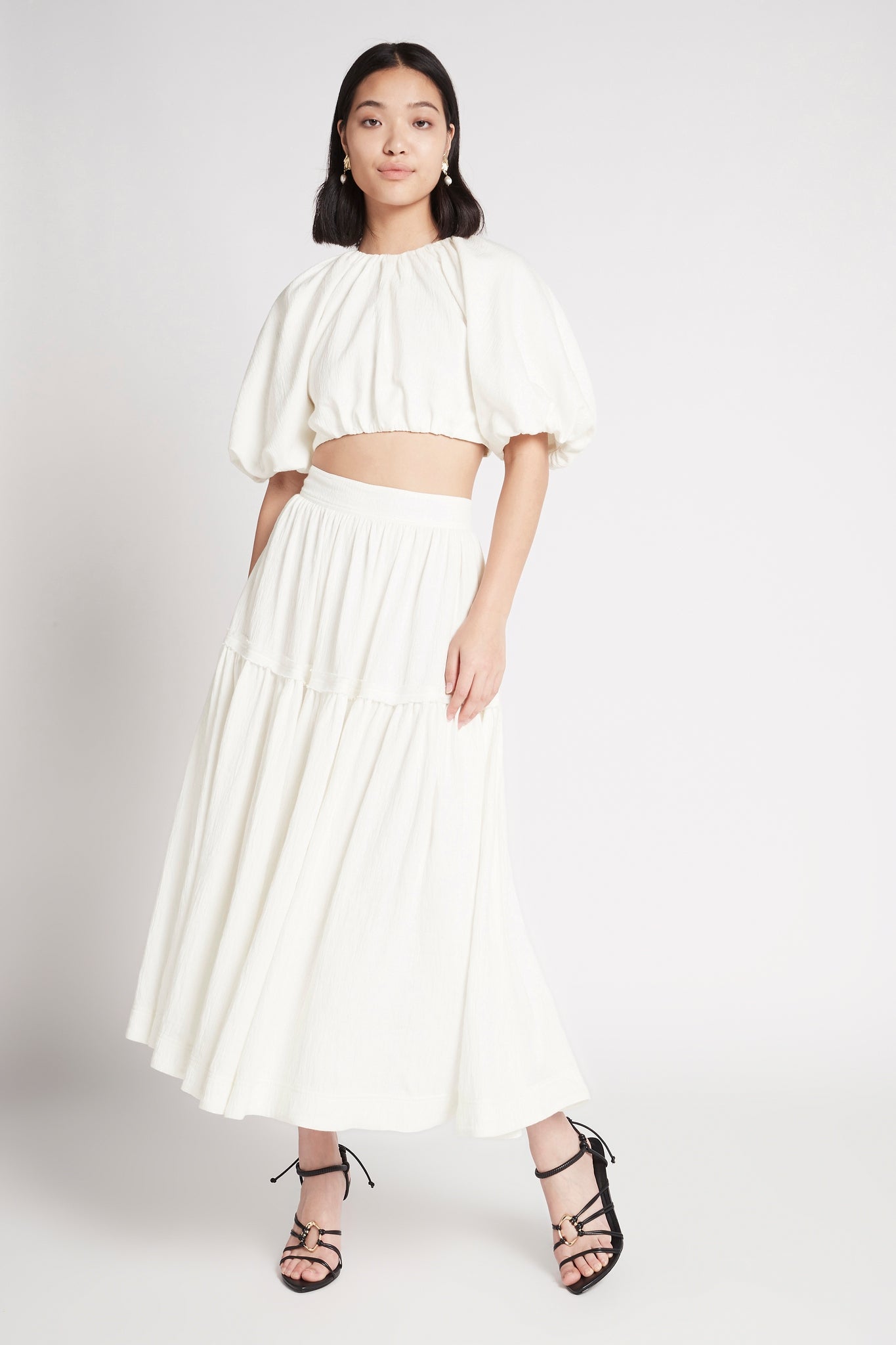 Admiration Gathered Midi Skirt | Ivory | Aje – Aje ROW